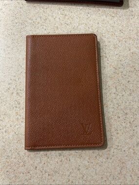 Louis Vuitton Brown Textured Leather ID Holder